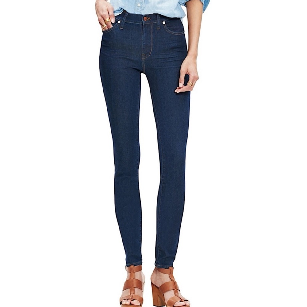 Madewell 9” High Rise Skinny Jeans Dark Wash